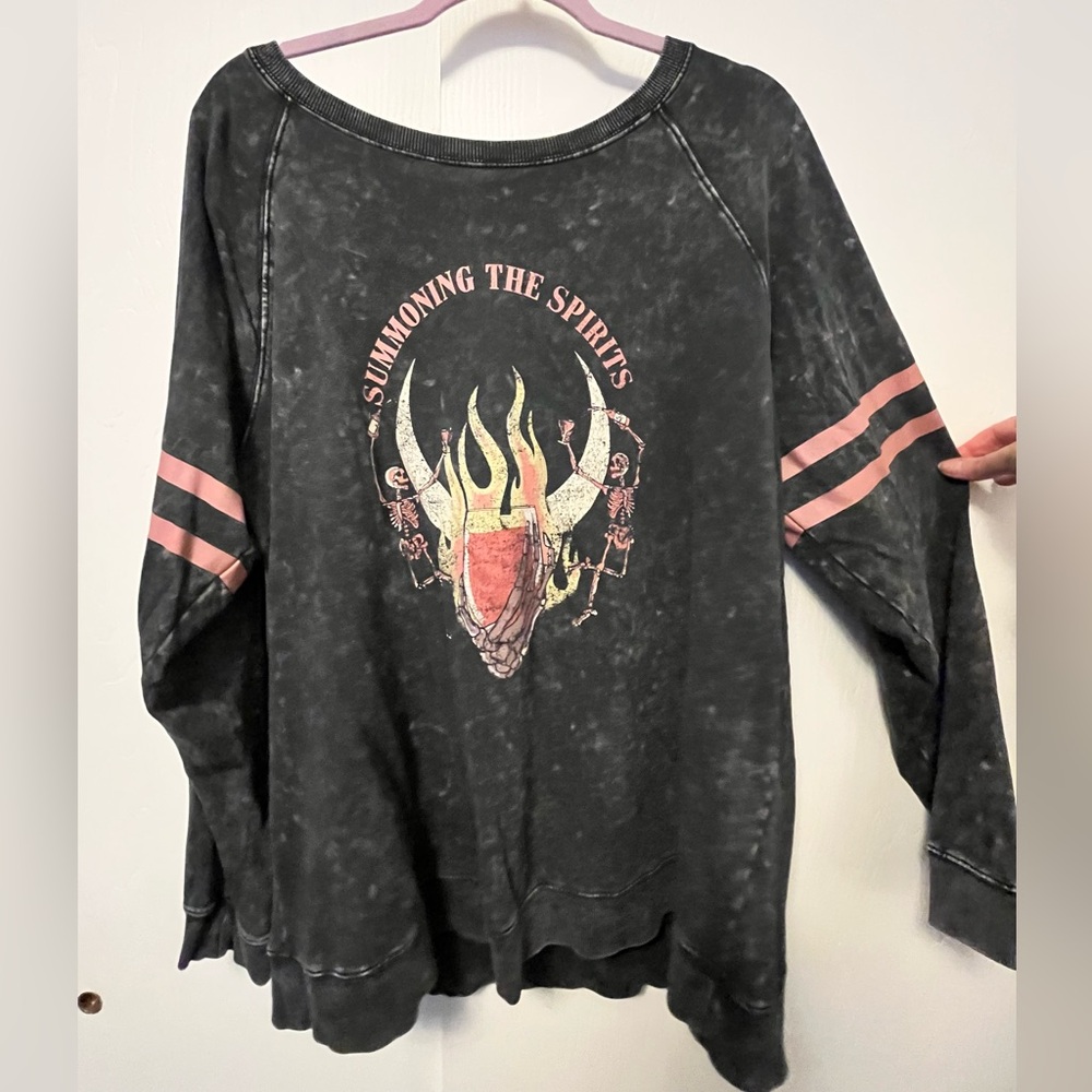 Torrid Black Graphic 'Summoning The Spirits' Long Sleeve Top